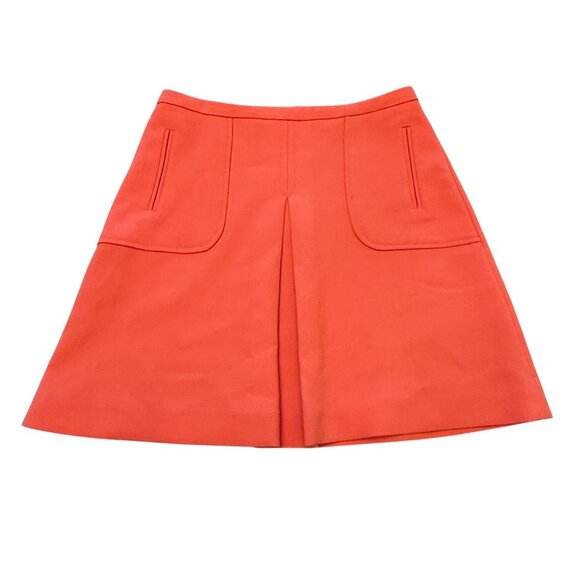 Maeve Womens Coral A-Line Mini Skirt W/ Front Pockets & Back Zip‎ Closure Size 6 - Picture 2 of 12